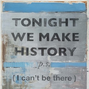 Tonight We Make History (Blue) by Harland Miller
