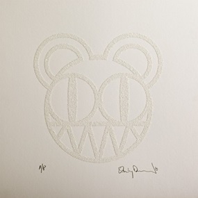 Diamond Heist Bear (White) by Stanley Donwood