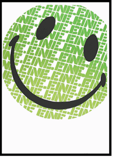Smiley (Green) by Ben Eine