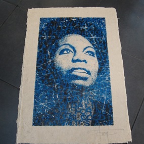 Nina Simone (Blue / Black Test Print) by K-Guy