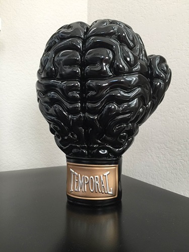 Boxing Brain (Black / Gold Edition) by Ron English