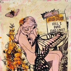 Butterfly Girl (Pink & Cream) by Faile
