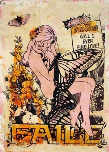 Butterfly Girl (Pink & Cream) by Faile