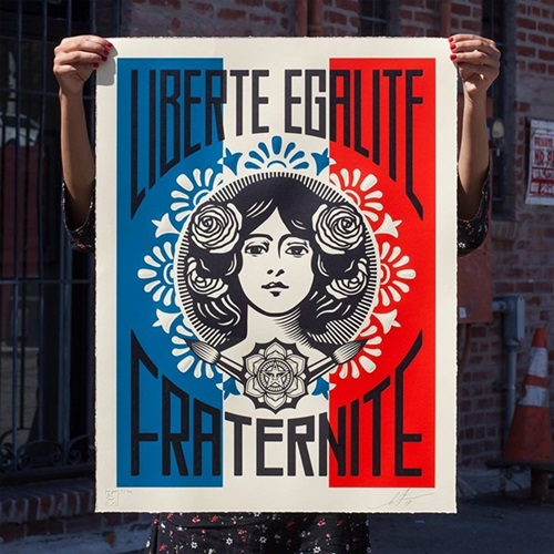 Liberté, Égalité, Fraternité (Large Format) by Shepard Fairey