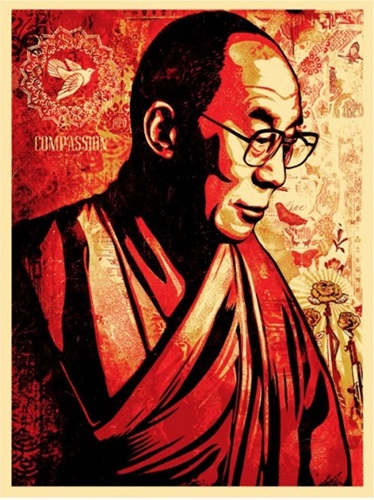 Compassion (His Holiness The Dalai Lama)  by Shepard Fairey