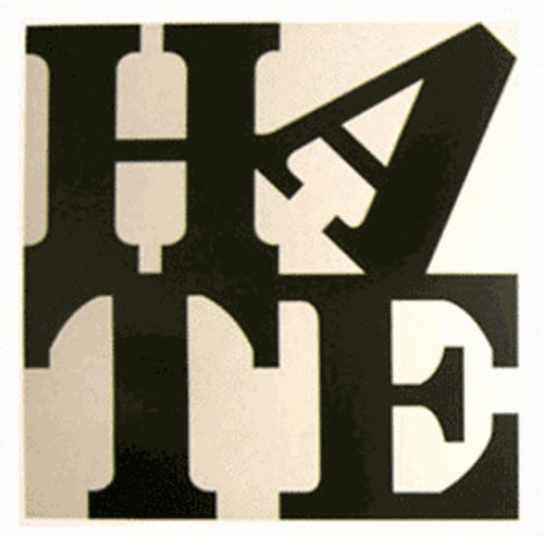 Hate (Silver) by D*Face