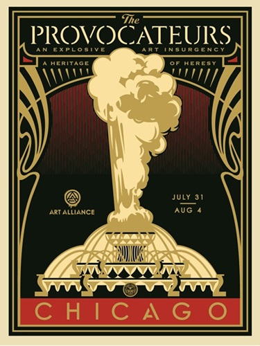 The Provocateurs (Chicago) (Gold Version) by Shepard Fairey