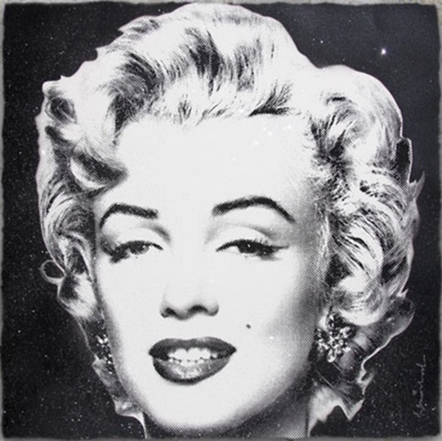 Diamond Girl (Black Background) by Mr Brainwash