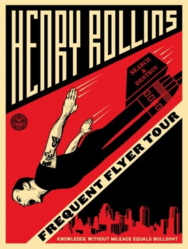 Henry Rollins Frequent Flyer Tour  by Shepard Fairey