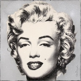 Diamond Girl (Silver Background) by Mr Brainwash