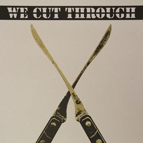 We Cut Through Their Lies (Gold) by John Fekner