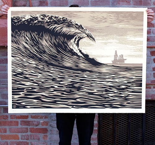 This New Wave Is A Little Slick For My Taste (Large Format) by Shepard Fairey