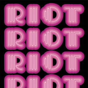 Riot (Pink) by Ben Eine
