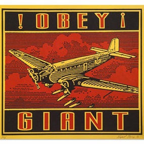 Bomber Square (Yellow Paper) by Shepard Fairey