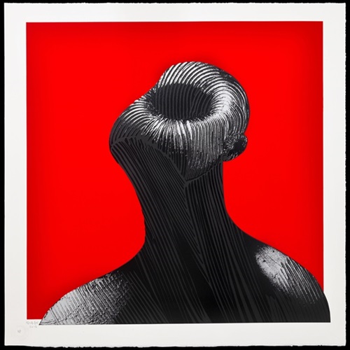 Imploding Head (Red & Black) by Adam Neate