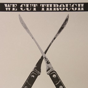 We Cut Through Their Lies (Silver) by John Fekner