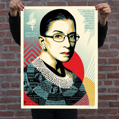 A Champion Of Justice (Ruth Bader Ginsberg) (18 x 24 Inch) by Shepard Fairey