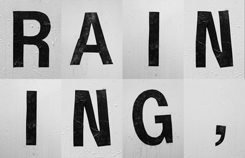 Raining  by Shannon Ebner