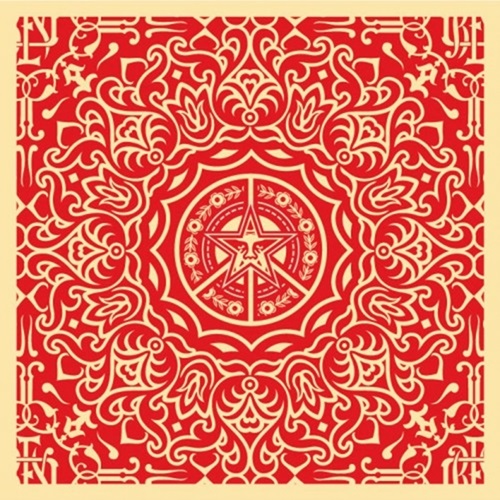 Ornate Pattern (Red) by Shepard Fairey