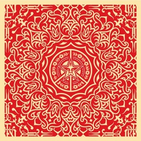 Ornate Pattern (Red) by Shepard Fairey