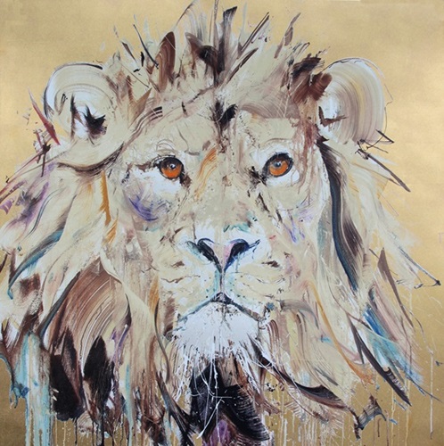 Lion II (Gold Leaf) by Dave White