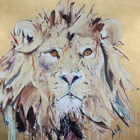 Lion II (Gold Leaf) by Dave White