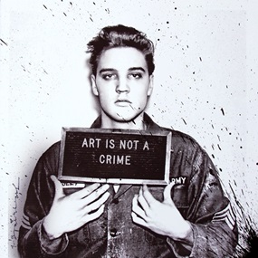 Happy Birthday Elvis! – Jailhouse Pop (Small) (Black Splash) by Mr Brainwash