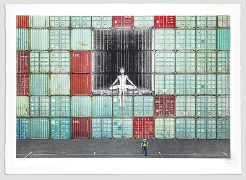 In The Container Wall, Le Havre, France, 2014  by JR