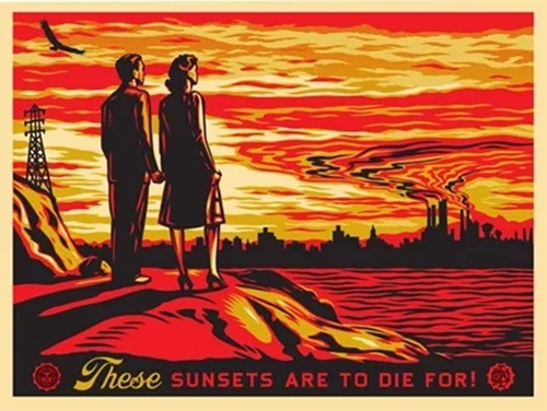 These Sunsets Are To Die For  by Shepard Fairey