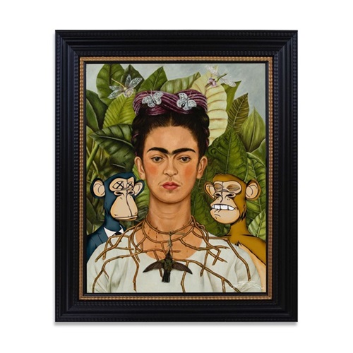 Frida With Bored Apes  by Connor Brothers