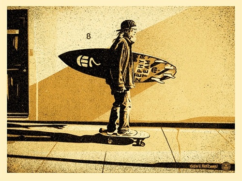 Jeff Ho Zephyr (Gold) by Shepard Fairey