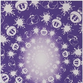 No Stain, No Gain (Purple & White) by John Armleder