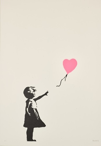 Girl With Balloon (Dark Pink Artist Proof) by Banksy