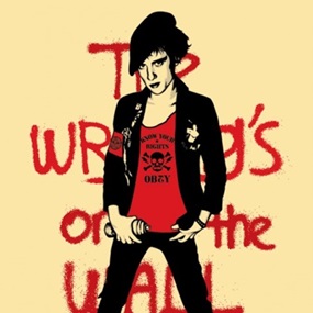 Writing On The Wall (Cream) by Shepard Fairey
