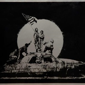 Flag (Silver On Formica) by Banksy