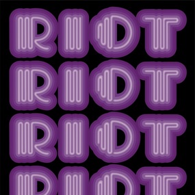 Riot (Violet) by Ben Eine