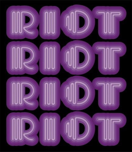 Riot (Violet) by Ben Eine