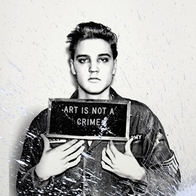 Happy Birthday Elvis! – Jailhouse Pop (Small) (Silver Splash) by Mr Brainwash