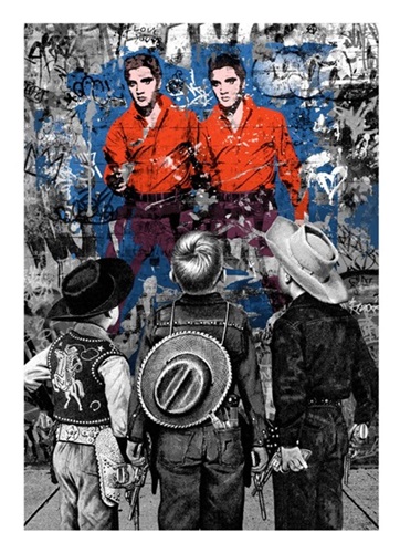 Playing Cowboy  by Mr Brainwash