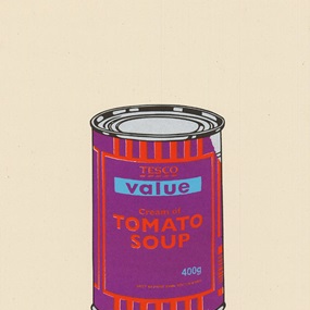 Soup Can (Purple, Orange, Blue) by Banksy
