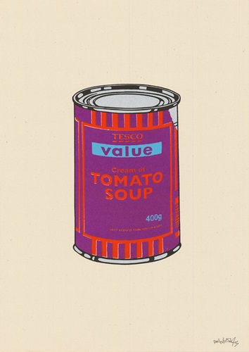 Soup Can (Purple, Orange, Blue) by Banksy