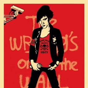 Writing On The Wall (Red) by Shepard Fairey