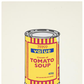 Soup Can (Banana, Cherry, Dark Blue) by Banksy