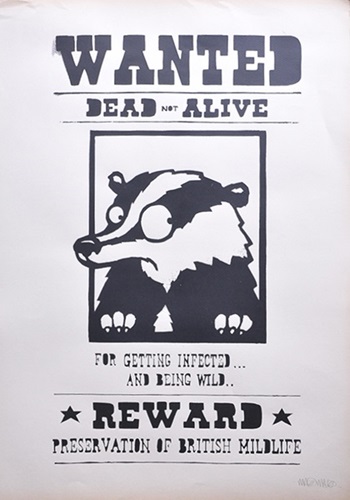 Wanted Badger (Silk Screen) by Mau Mau