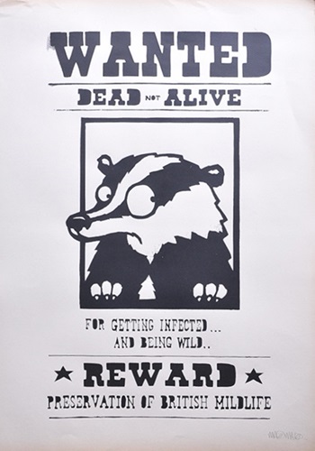 Wanted Badger (Silk Screen) by Mau Mau