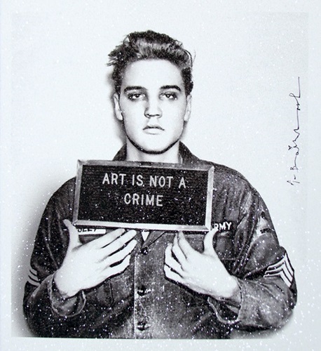 Happy Birthday Elvis! – Jailhouse Pop (Small) (Diamond Dust) by Mr Brainwash