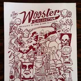 Wooster Collective 10th Anniversary Print (Burgundy) by Brian Butler