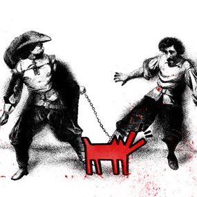 Watch Out (Medium Red) by Mr Brainwash