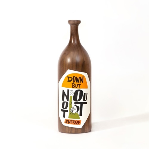 Down But Not Out (Wood Bottle)  by Yusuke Hanai