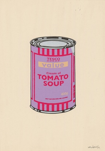 Soup Can (Violet, Cherry, Beige) by Banksy